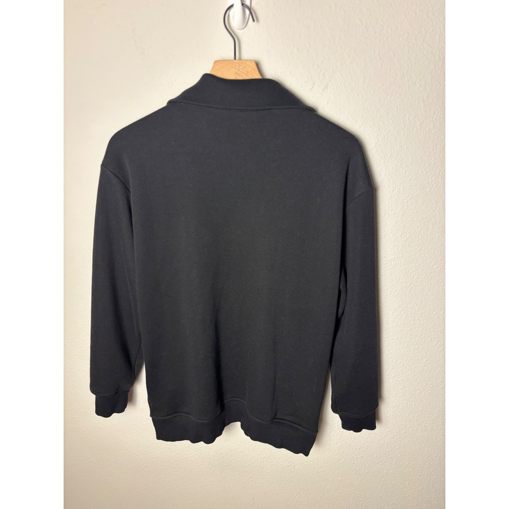 Athleta Cozy Karma 1/2 Zip Sweatshirt Black Pullover Fleece S/414895 - Picture 4 of 5